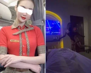 Hạ cánh cùng bé tiếp viên hàng không Vietjet trong bộ ren đỏ gợi dục
